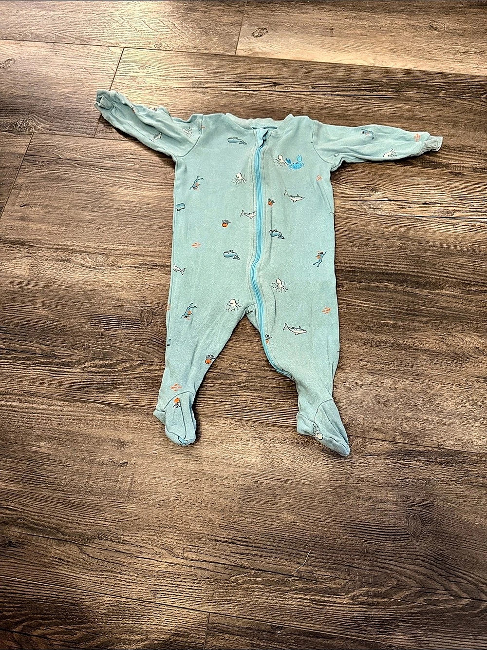 Peek Baby Footie in Green Size 9M Like New